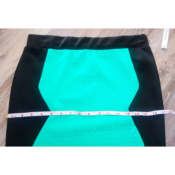 Teal & Black Pencil Skirt - Picture 4 of 4